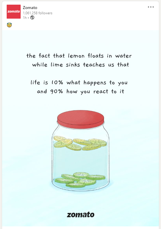 Zomato Lime Lemon Life Lesson