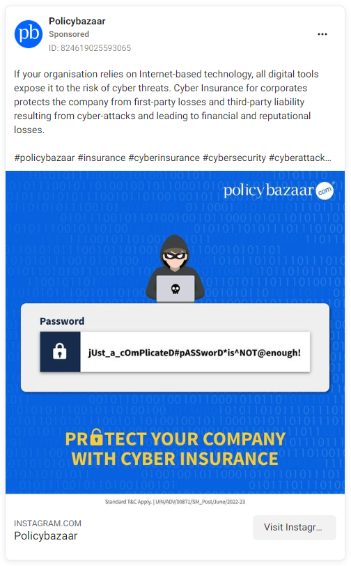 PolicyBazaar Cyber Insurance Campaign