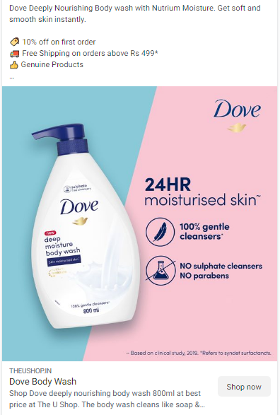 Dove Body Wash Campaign