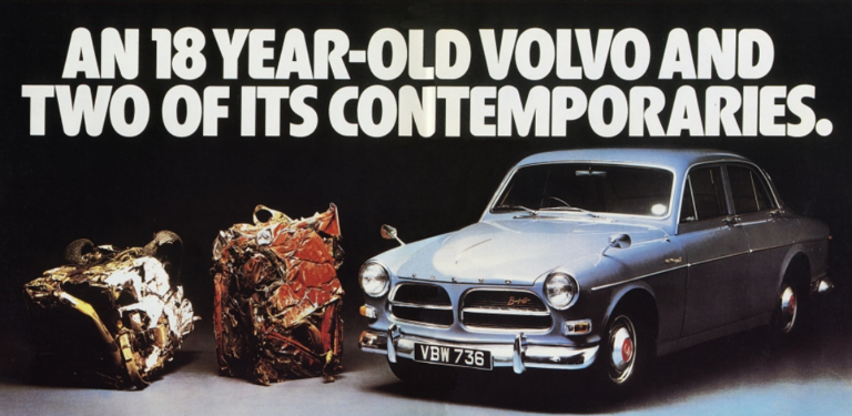 Old Volvo Ad making fun of its competitors